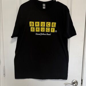 Gildan Black Tee with Yellow Text